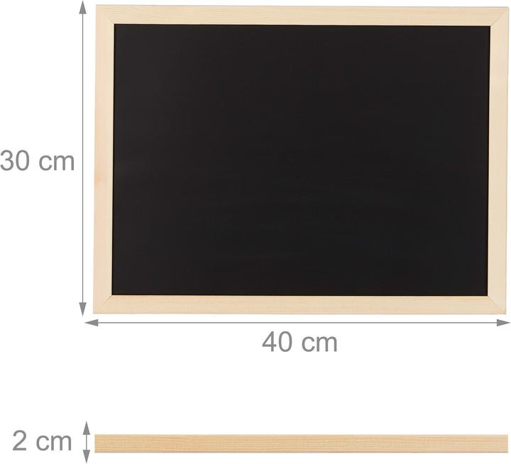 Actual product image Relaxdays Chalkboard with Frame (40 x 2 x 30 cm)