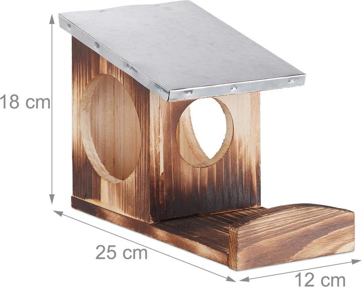 Actual product image Relaxdays Squirrel Feeder with Roof