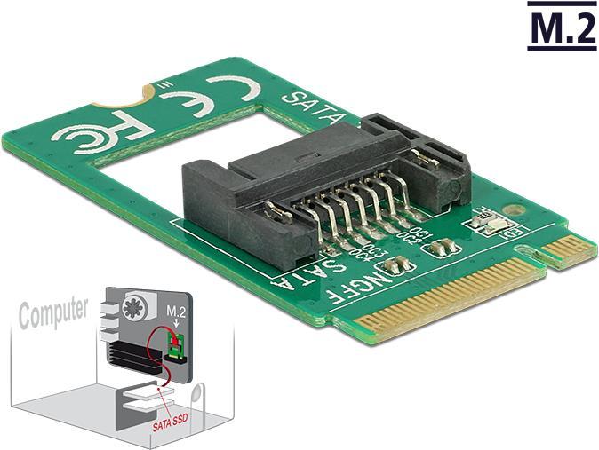 Immagine prodotto Delock Adattatore M.2 Key B maschio > SATA 7 pin