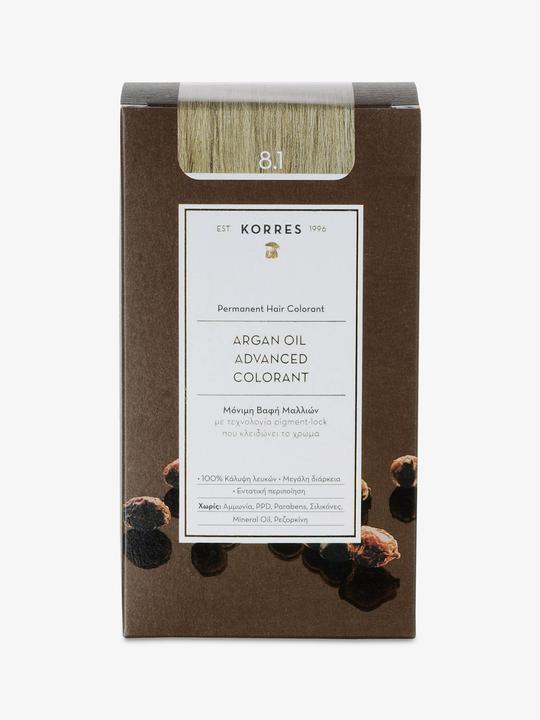 Image du produit Korres Colorant pour cheveux à l'huile d'argan (8,1 Cendres blondes claires)