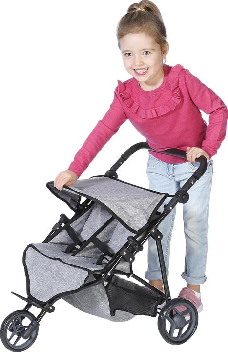 Image du produit Knorrtoys Zwillingspuppenwagen Duo - jeans grey