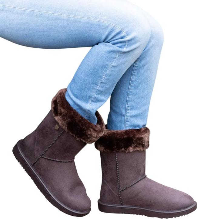 Actual product image Hy Womens/Ladies Chisworth Faux Fur Waterproof Ankle Boots (37)