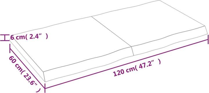 Actual product image VidaXL Nili (120 x 60 x 6 cm)
