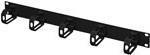 Actual product image Rittal cable management panel with vertical shunting rings, black ZWART RANGEERPANEEL 5 BEUGEL