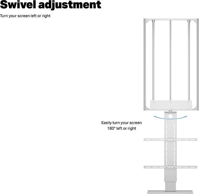 Immagine prodotto DSS Sollevatore da soffitto per TV, 55-75", senza fili, max 40 kg, nero (75", 40 kg)