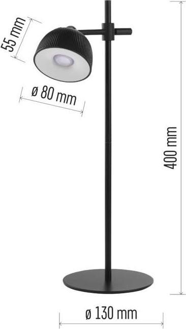 Image du produit Emos Lampe de bureau LED SOPHIE, rechargeable, noire (200 lm)