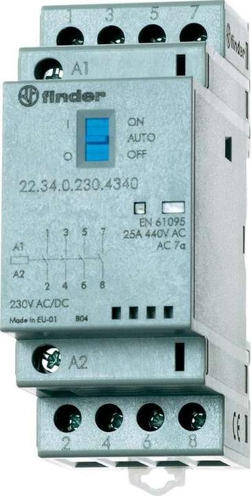 Actual product image Finder Modular contactor 4NO 25A 230V ac/dc