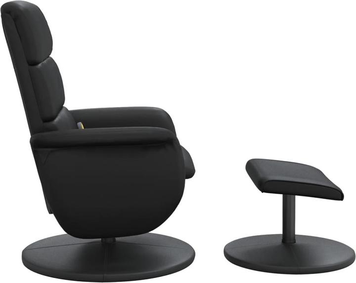 Actual product image VidaXL Massage chair with footstool black imitation leather, colour