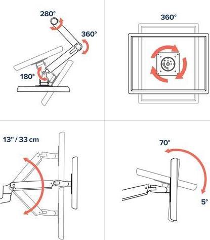 Produktbild Ergotron LX Monitor Arm mit patentierter CF-Technologie (Tisch, 27")