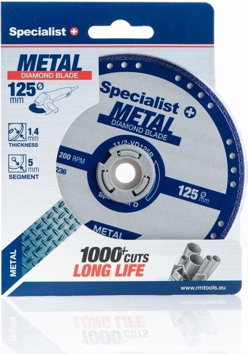 Actual product image Diamond cutter disc for metal 125x1.4x22.23 mm