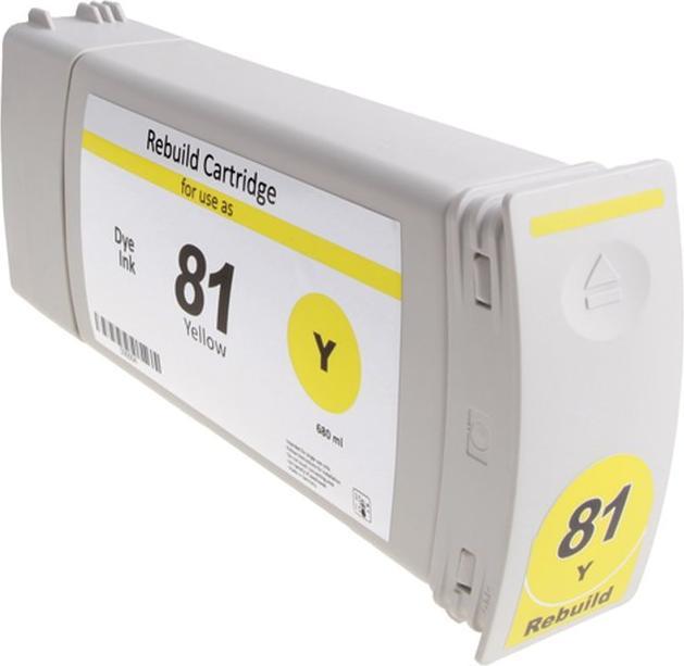 Immagine prodotto Hermex Cartuccia d'inchiostro HP 81 compatibile Giallo per Designjet 5000 5500 Dye (Y)