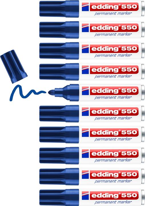 Produktbild Edding Permanent Marker 550 (Blau, 4 mm, 1 x)