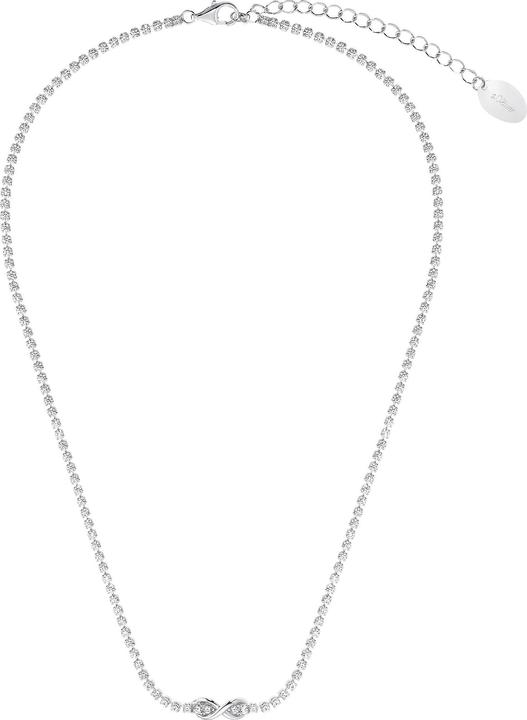 Image du produit S.Oliver Collier pour femme, argent 925 sterling, zirconium (synth.) | Infinity (Argent 925, 36 cm)