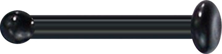 Produktbild Star Piercing Nasenstecker gerade schwarz mit Teller (Glas, ohne Messing)