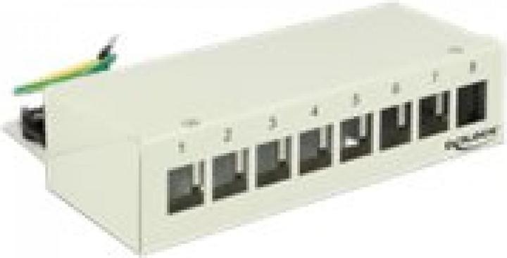 Delock 8-Port Desktop Patchpanel, Hutschienenkit