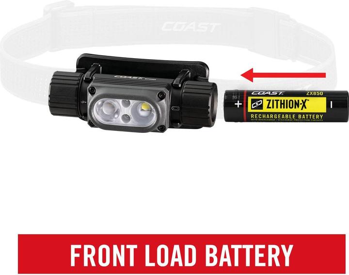 Image du produit Coast WPH30R Lampe frontale étanche rechargeable, 1000 lumens (1000 lm)