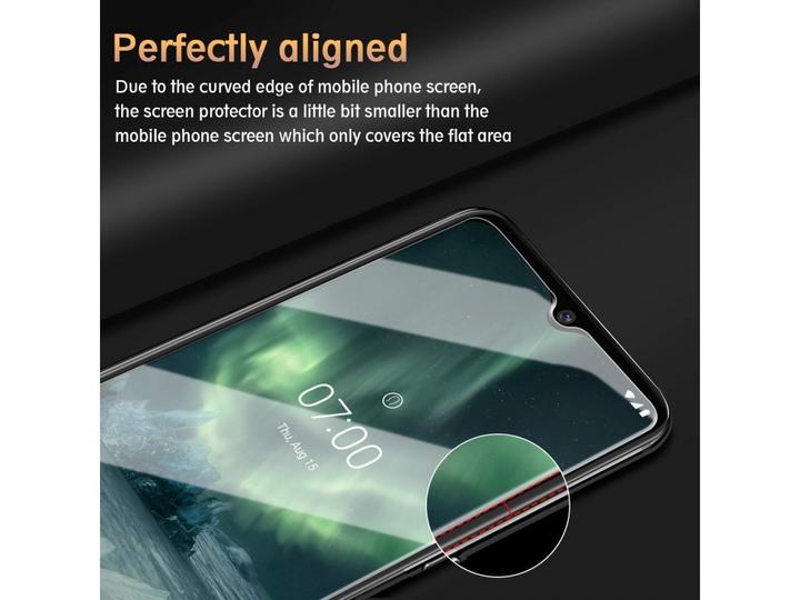 Produktbild Screenguard Nokia 7.2 Panzerglas Schutzfolie Case Friendly Design (1 Stück, Nokia 7.2)