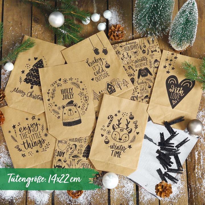 Actual product image Papierdrachen Bags with clips