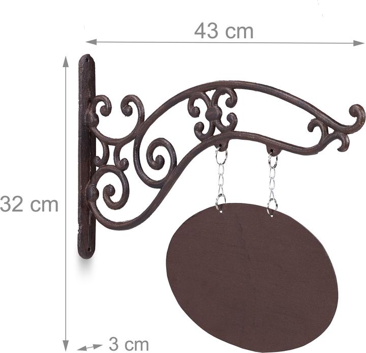 Actual product image Relaxdays Hanging Chalkboard Sign, Antique Design