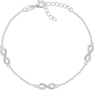 Actual product image Brilio Silver - Stylish silver bracelet with zircons Infinity BRC179W