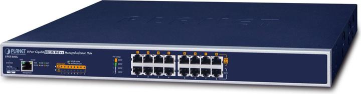 Planet UPOE-800G Power Injector (Rack (802.3af (PoE), 802.3at (PoE+), 400 W)