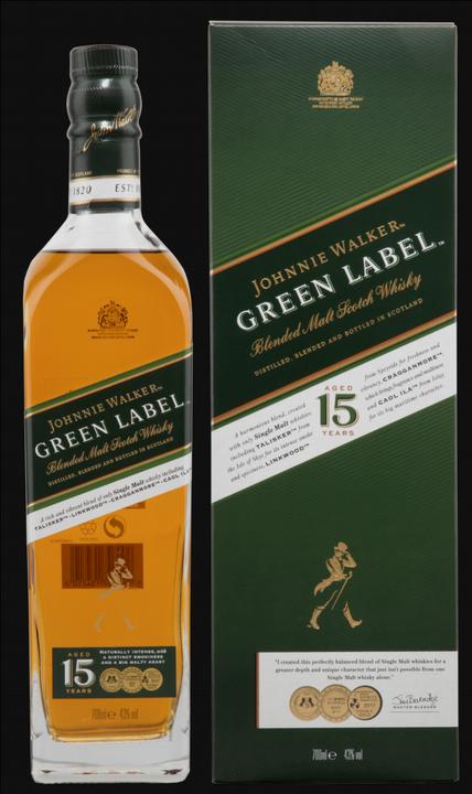 Produktbild Johnnie Walker Green Label (Blended Whisky, Scotch Whisky, 1 x 70 cl)