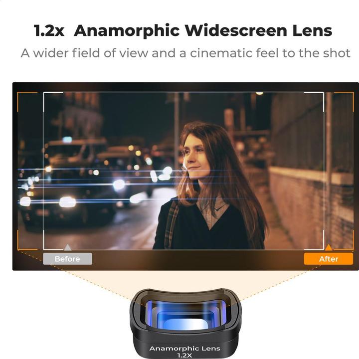 Actual product image K&F Concept 1.2x Anamorphic Filter (DJI Osmo Pocket 3)