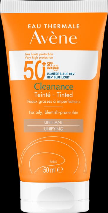 Avène Cleanance solaire teinté (Crème solaire visage, SPF 50+, 50 ml, 70 g)