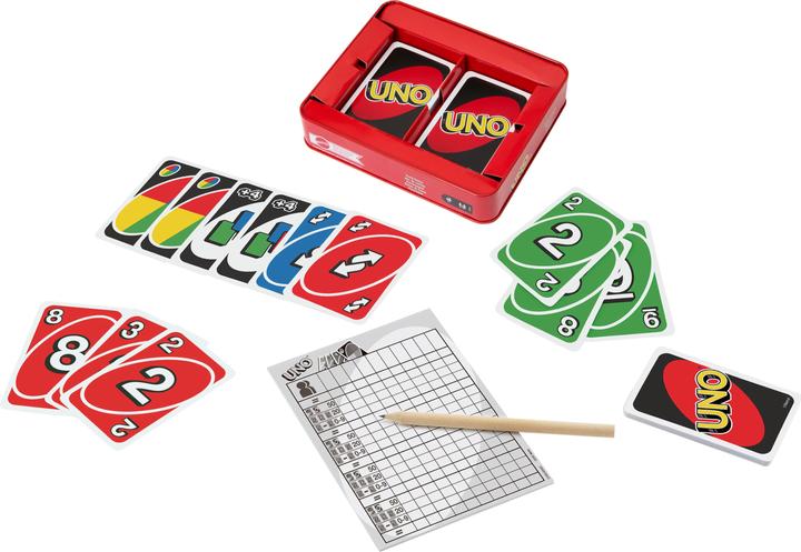 Actual product image Mattel Games Uno Deluxe Card Game (German, French, Italian)