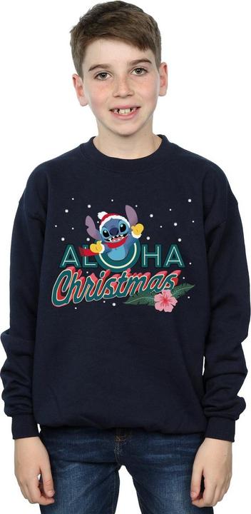 Actual product image Disney Boys Lilo And Stitch Aloha Christmas Sweatshirt (104)