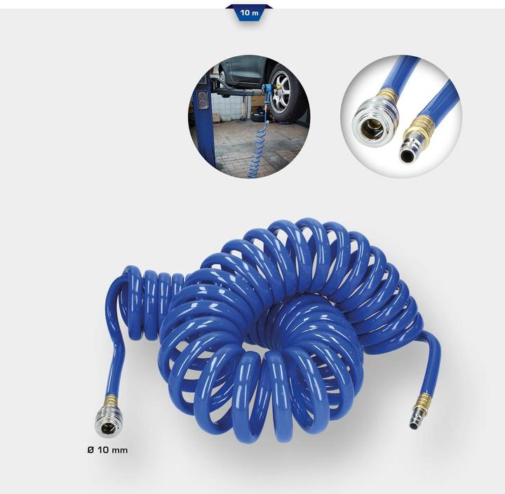 Actual product image KS Tools Compressed air spiral hose Ø 10 mm, 10 M
