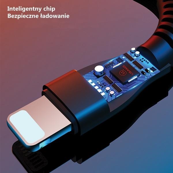 Image du produit Usams Câble USB-A vers Lightning 1.2m bleu (63781-uniw) (1.20 m, USB 3.0)
