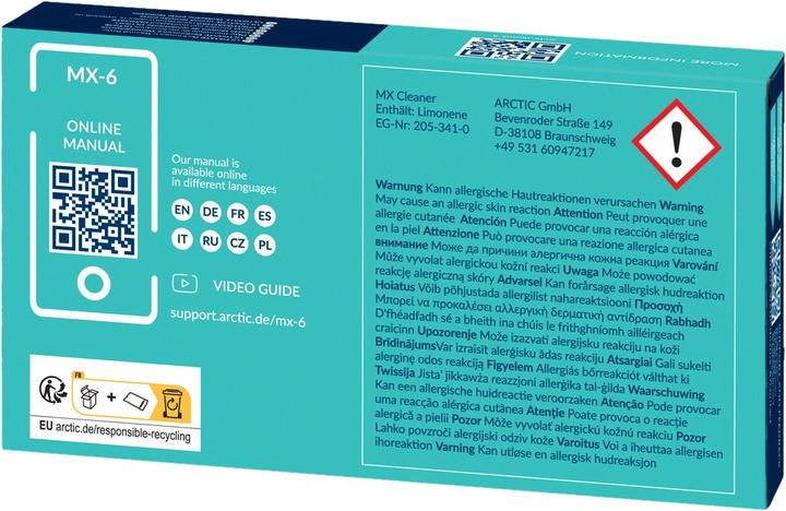 Actual product image Arctic MX-6 with cleaner (4 g)