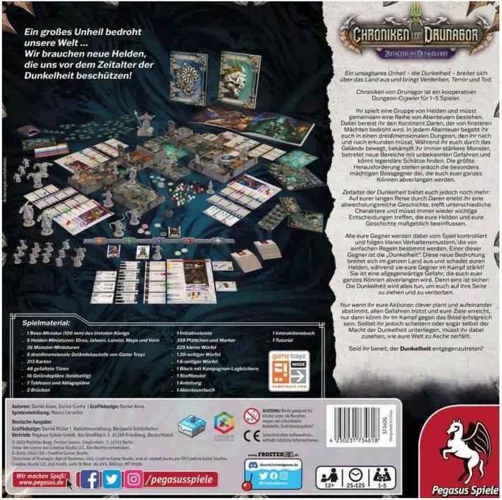 Actual product image Pegasus 57340G - Chronicles of Drunagor, board game, for 1-5 players, from 12 years (DE edition). (German)
