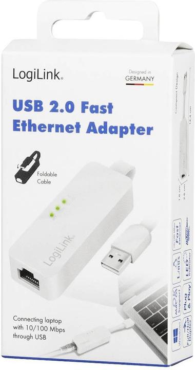 Actual product image LogiLink Ethernet adapter (USB, RJ45 (1x))