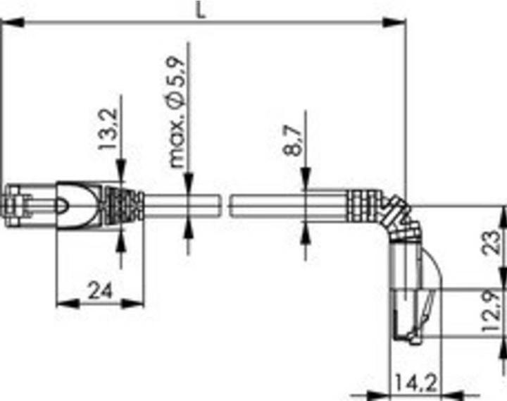 Image du produit Telegärtner MP8 FS 500 (S/FTP, CAT6a, 1 m)