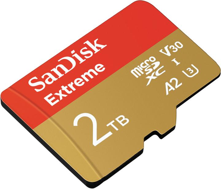 Actual product image SanDisk Extreme UHS-I V30 (2000 GB, microSDXC, U3, UHS-I)