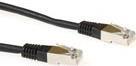 Actual product image Black 1 meter F/UTP CAT5E patch cable with RJ45 connectors. Cat5e f/utp lszh black 1.00m (UTP, CAT5e, 1 m)