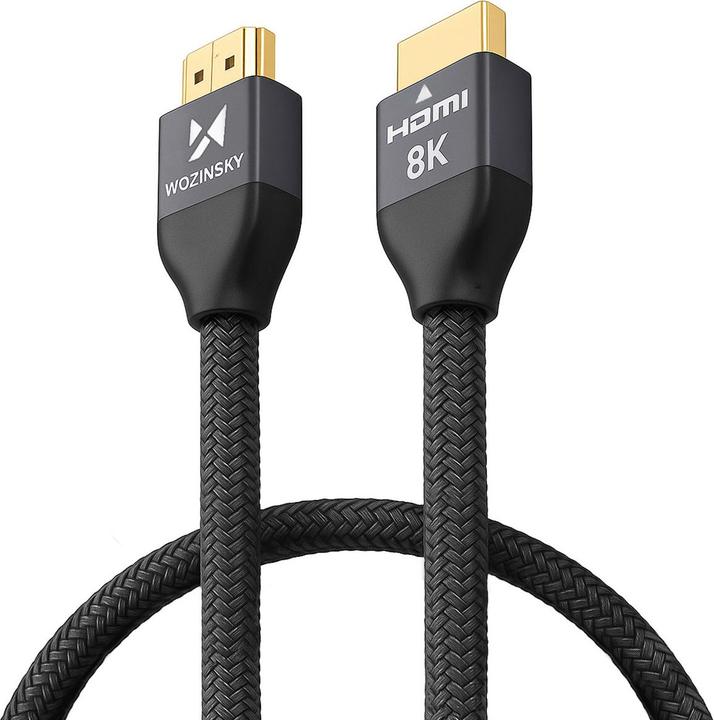 Actual product image Wozinsky cable HDMI 2.1 8K 60 Hz 48 Gbps / 4K 120 Hz / 2K 144 Hz 1 m Silver (WHDMI-10) (1 m, HDMI)