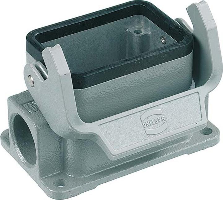 Image du produit Harting HAN B Support de prise type 6B avec 2 x M20 entrée métal, montage en saillie avec étrier de sécurité