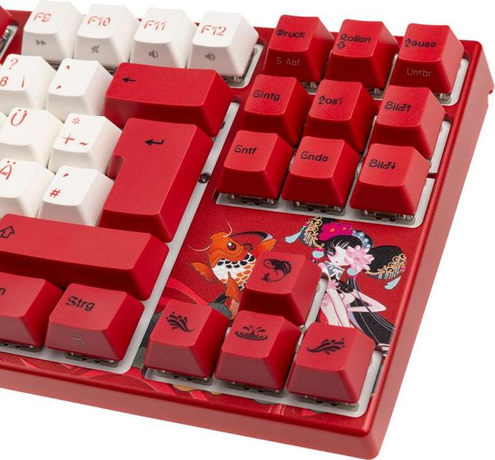 Actual product image Varmilo VEA88 Koi TKL Gaming Keyboard, MX-Silent-Red, white LED (DE, Cable)