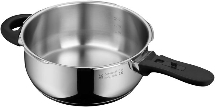 Actual product image WMF Pressure cooker 3tlg 6,5+3l large cooking signal Perfect Plus Induction (22 cm, Pan set + pot set, Stainless steel)