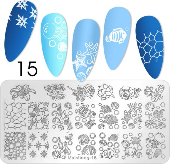 Nagellack24 Nail Art Stamping Maisheng 15