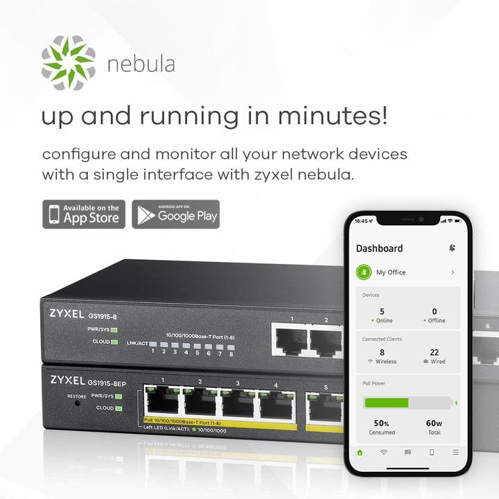 Produktbild Zyxel GS1915-8 (8 Ports)