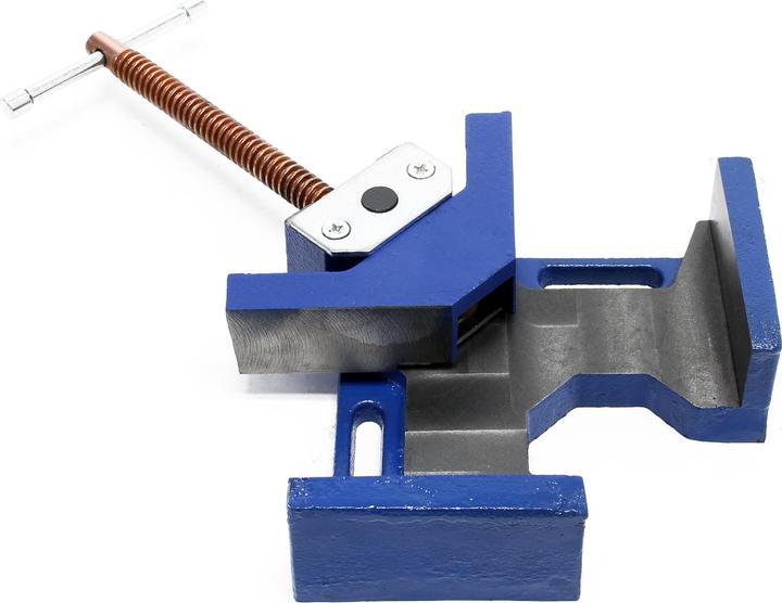 Produktbild Wiltec Winkelschraubstock 90° 60mm tief Winkelzwinge Schraubstock Gehrungszwinge (60 mm)