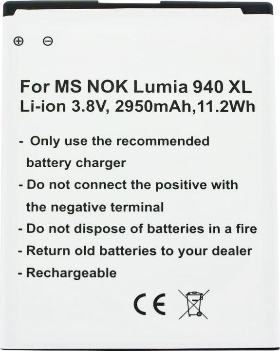 Actual product image Microsoft Lumia 950 XL Battery, Lumia 950 XL Dual SIM Battery BV-T4D