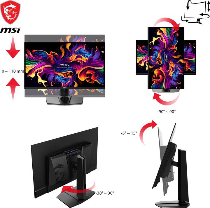 Produktbild MSI MPG 321URXDE QD-OLED (3840 x 2160 Pixel, 32")