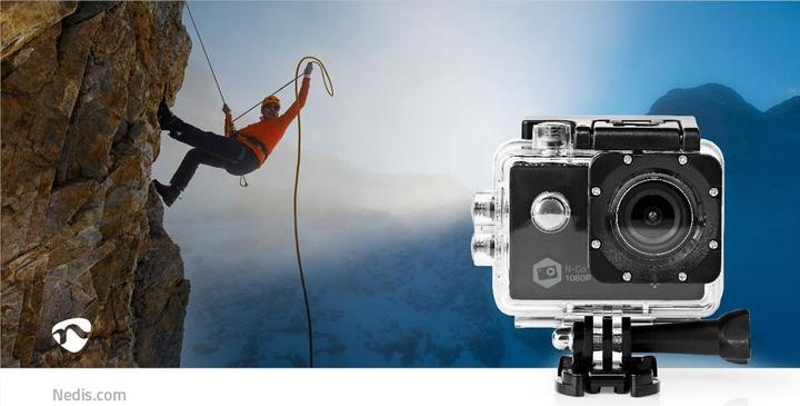 Productafbeelding Nedis Action Cam 1080p@30fps 12 MPixel Waterdicht tot: 30,0 m 90 min WLAN App beschikbaar voor: Andro (30p, WiFi)