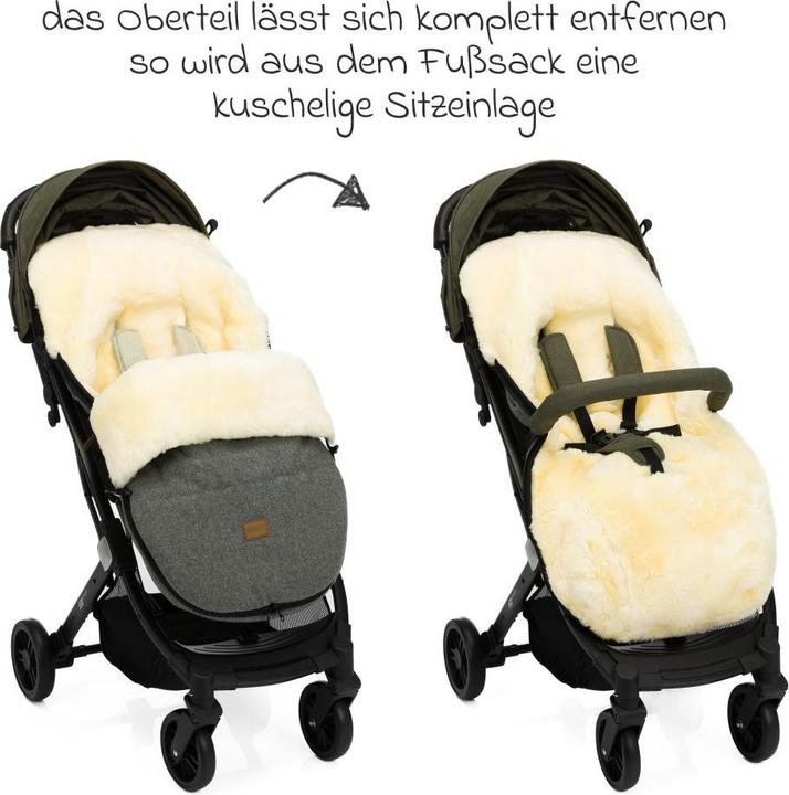 Immagine prodotto Fillikid Fusssäcke für Kinderwagen & Buggys Lammwoll-Fusssack Makalu Wool für Buggy, Sport-