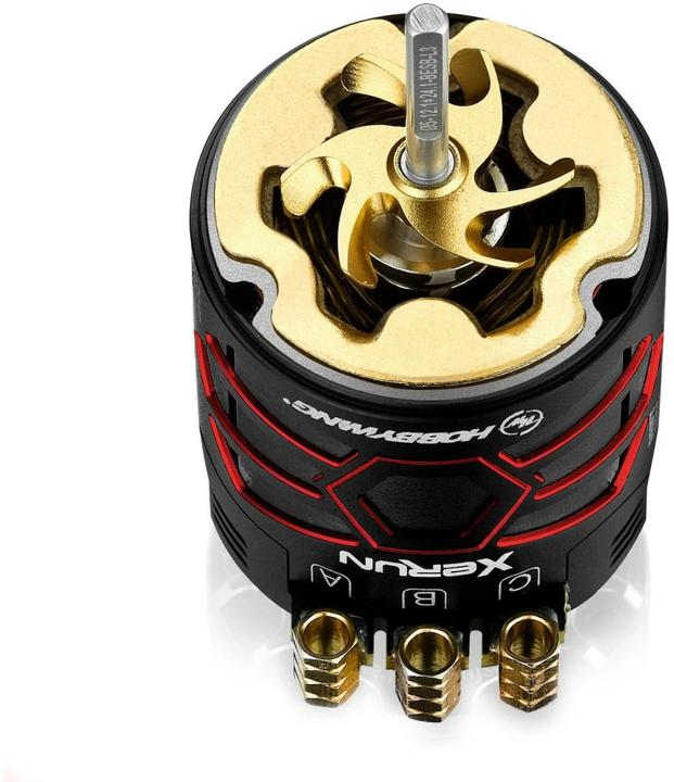Actual product image Hobbywing Brushless Sensored Motor Xerun D10 Drift 13.5T, Red